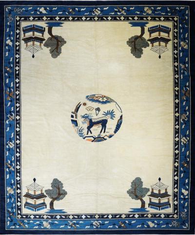 Antique Peking Rug 11 9 x 14 2 