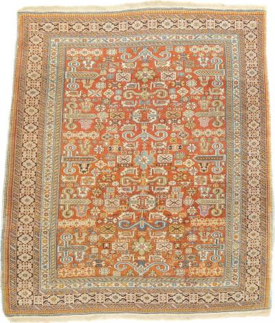 Antique Perpedil Rug 5 x 5 7 