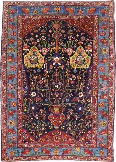 Antique Persian Bakhtiari Rug 5 5 x 7 7 
