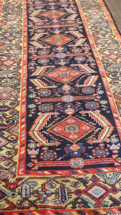 Antique Persian Bakhtiari Runner 33 x 109 c 1900s