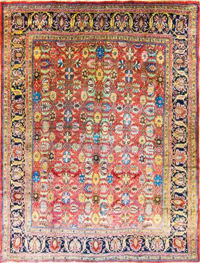 Antique Persian Bijar Halwai Carpet