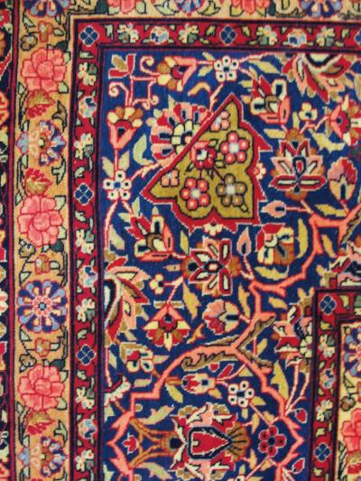 Antique Persian Dabbir Kashan Carpet