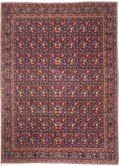 Antique Persian Dabir Kashan Rug 87 x 114 
