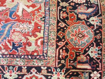 Antique Persian Dragon Heriz Serapi Carpet 77 x 10