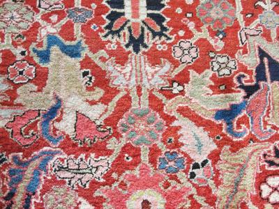 Antique Persian Dragon Heriz Serapi Carpet 77 x 10