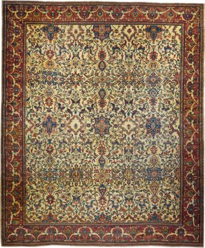 Antique Persian Farahan Sarouk Rug 110 x 130 