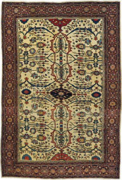 Antique Persian Farahan Sarouk Rug 4 4 x 6 6 