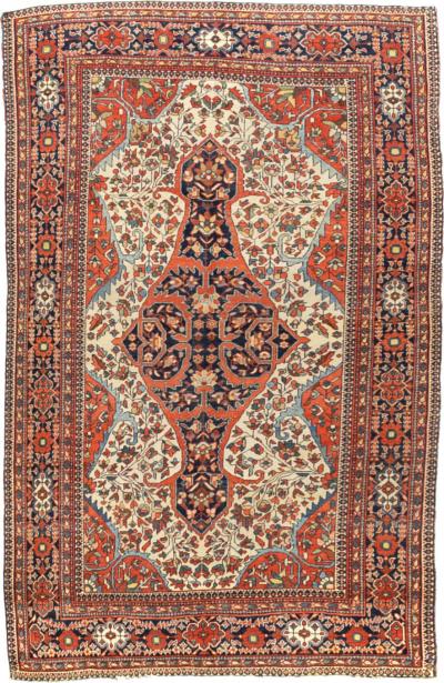 Antique Persian Farahan Sarouk Rug 43 x 611 