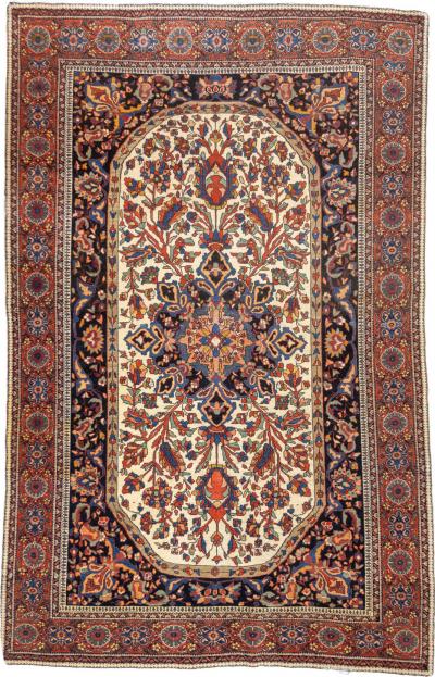 Antique Persian Farahan Sarouk Rug 46 x 67