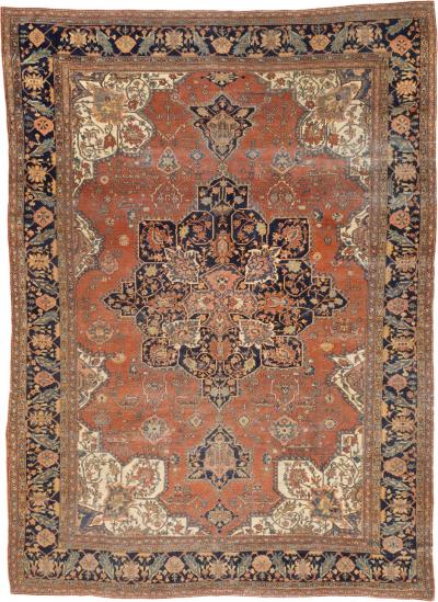 Antique Persian Farahan Sarouk Rug 8 5 x 11 6 
