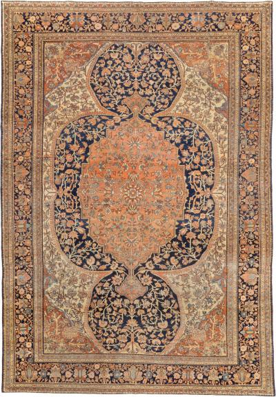Antique Persian Farahan Sarouk Rug 9 4 x 12 1 