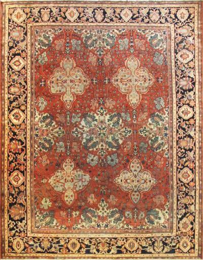 Antique Persian Feraghan Sarouk Carpet c 1870