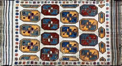 Antique Persian Gabbeh Rug Unusual AS IS