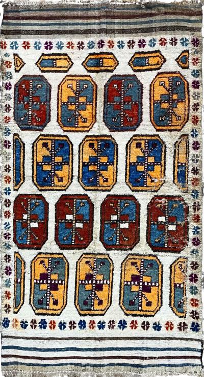 Antique Persian Gabbeh Rug Unusual AS IS