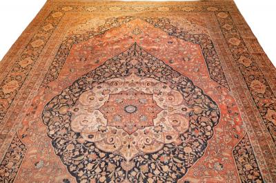 Antique Persian Hajijalili Tabriz Rug 11 0 x 18 0 