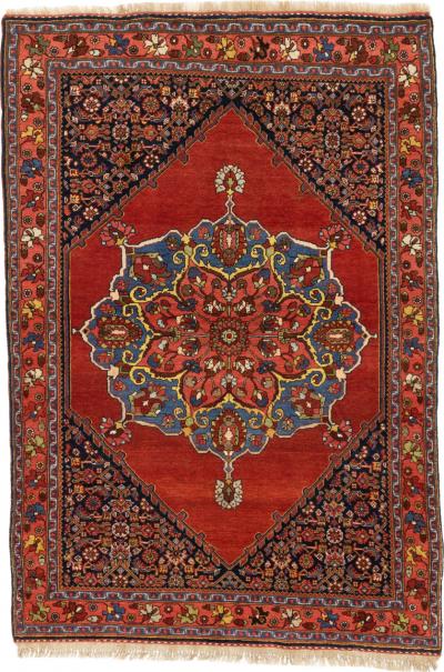 Antique Persian Halva Bidjar Rug 37 x 55 