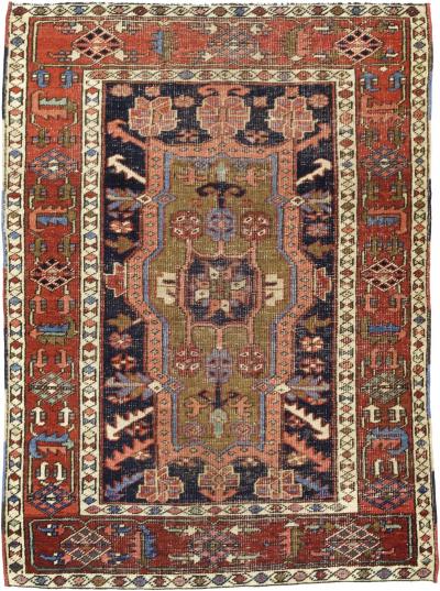 Antique Persian Heriz Rug 3 3 x 4 6 