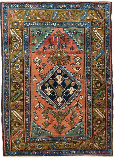 Antique Persian Heriz Rug 3 9 x 5 1 