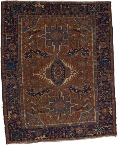 Antique Persian Heriz Rug 4 10 x 6 2 