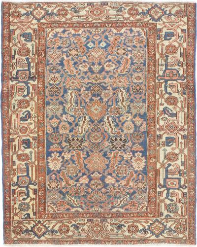 Antique Persian Heriz Serapi Rug 4 5 x 5 7 