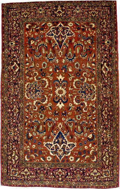 Antique Persian Isfahan Rug 46 x 7 x 3 