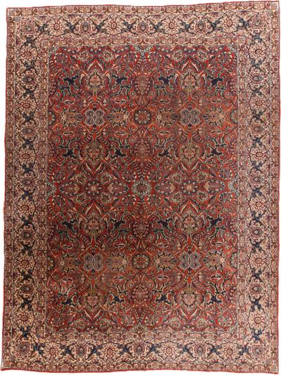 Antique Persian Isfahan Rug 9 0 x 12 0 