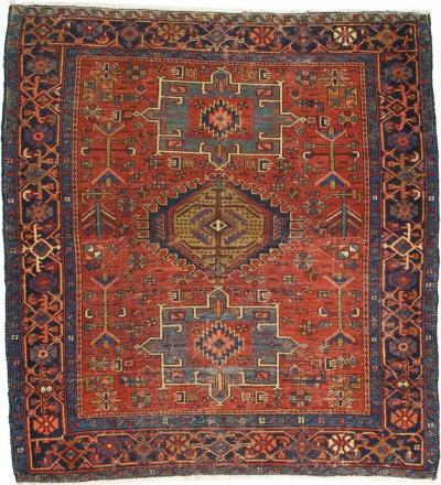 Antique Persian Karajeh Heriz Rug 5 2 x 5 6 