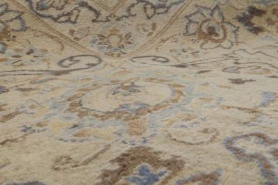 Antique Persian Kashan Botanic Rug