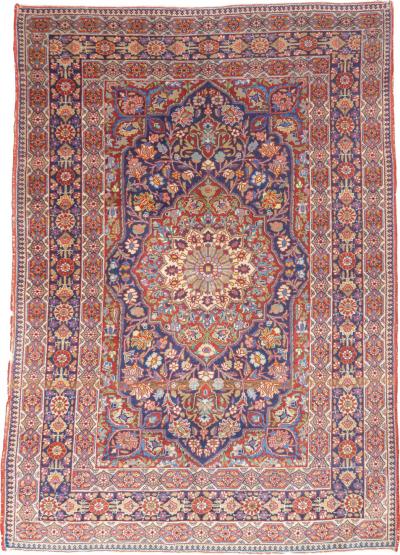 Antique Persian Kashan Rug 40 x 59
