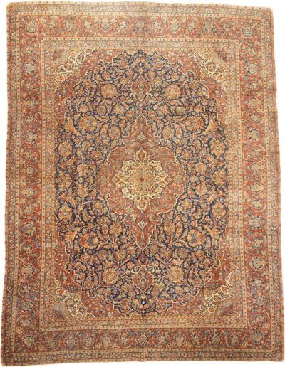 Antique Persian Kashan Rug 8 8 x 11 4 