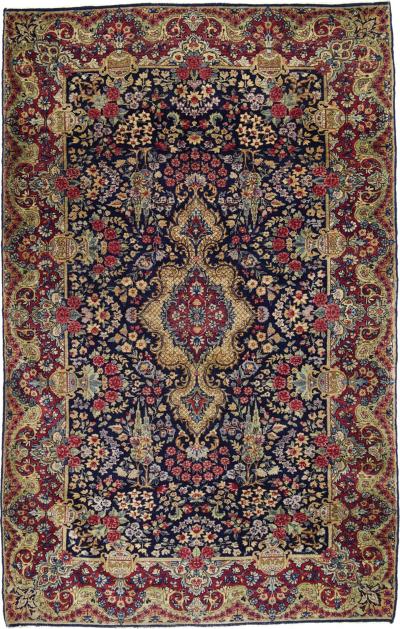 Antique Persian Kerman Rug 4 0 x 6 6 