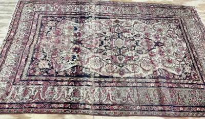 Antique Persian Kermanshah Laver Carpet c 1880s Extremally Fine