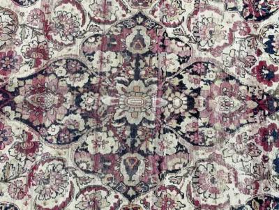 Antique Persian Kermanshah Laver Carpet c 1880s Extremally Fine