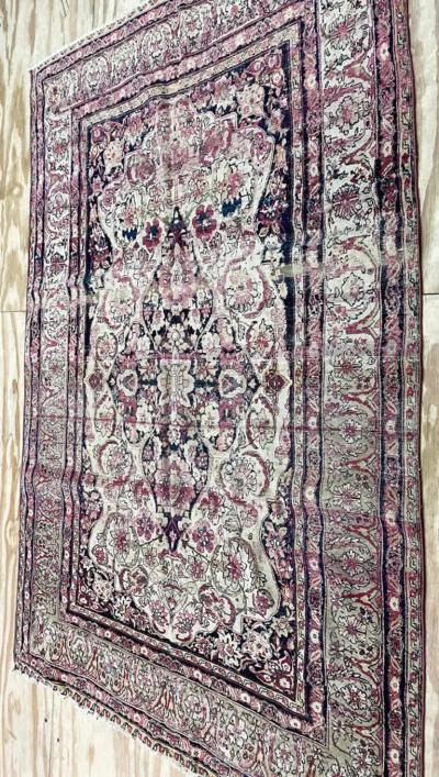 Antique Persian Kermanshah Laver Carpet c 1880s Extremally Fine
