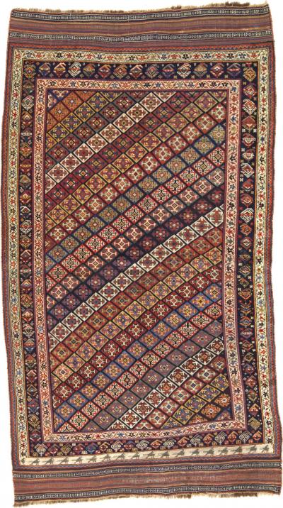 Antique Persian Khamseh Rug 49 x 86 