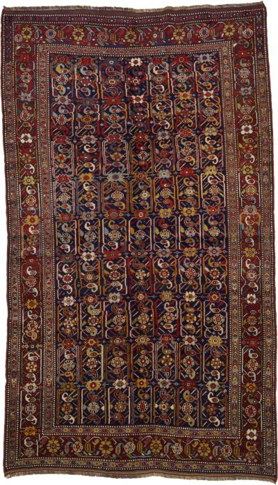 Antique Persian Khamseh Rug 50 x 89 