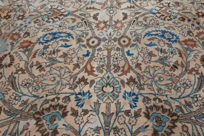 Antique Persian Khorassan Botanic Handmade Wool Rug
