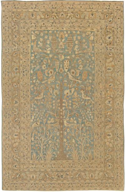 Antique Persian Khorassan Handmade Wool Rug