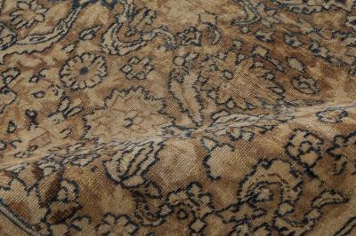 Antique Persian Kirman Botanic Handmade Wool Rug