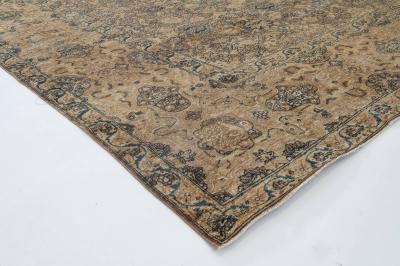 Antique Persian Kirman Botanic Handmade Wool Rug