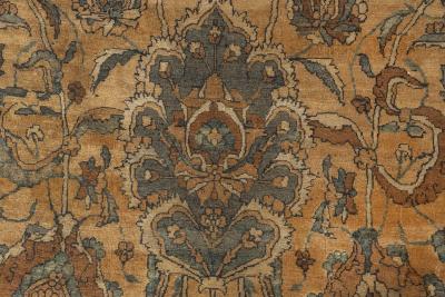 Antique Persian Kirman Botanic Handmade Wool Rug