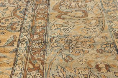 Antique Persian Kirman Botanic Handmade Wool Rug