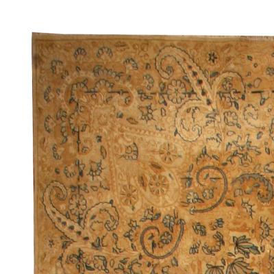 Antique Persian Kirman Camel Handmade Wool Rug