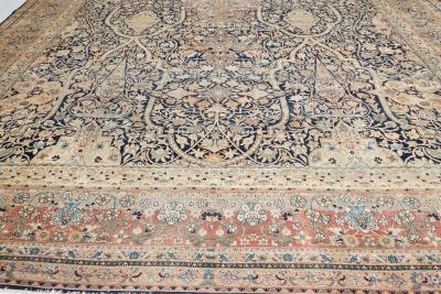 Antique Persian Kirman Handmade Wool Carpet