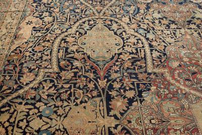 Antique Persian Kirman Handmade Wool Carpet