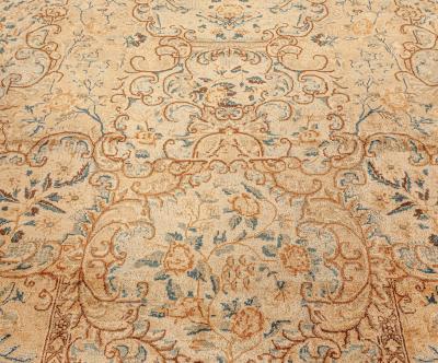 Antique Persian Kirman Handmade Wool Rug