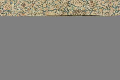 Antique Persian Kirman Rug in Beige Blue and Brown