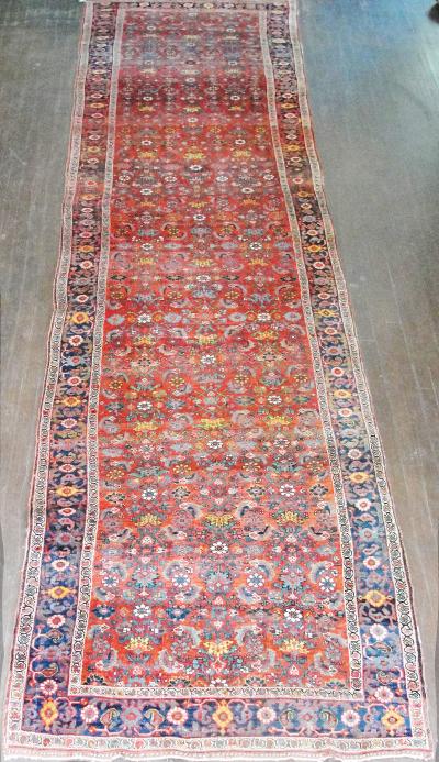Antique Persian Kurdish Bidjar Runner 38 x 176