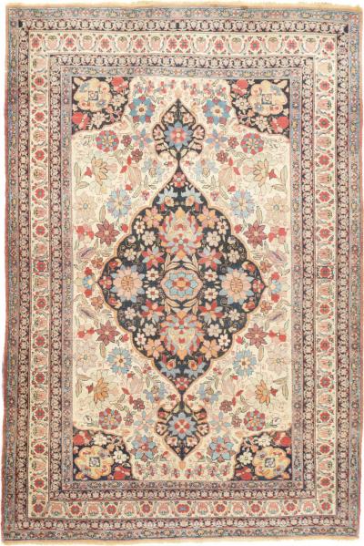 Antique Persian Lavar Kerman Rug 4 2 x 6 2 