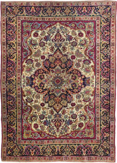 Antique Persian Lavar Kerman Rug 4 4 x 5 10 